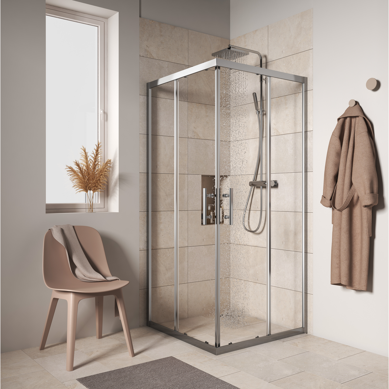 Celeste dusjkabinett 80×80 () Celeste dusjkabinett 80×80