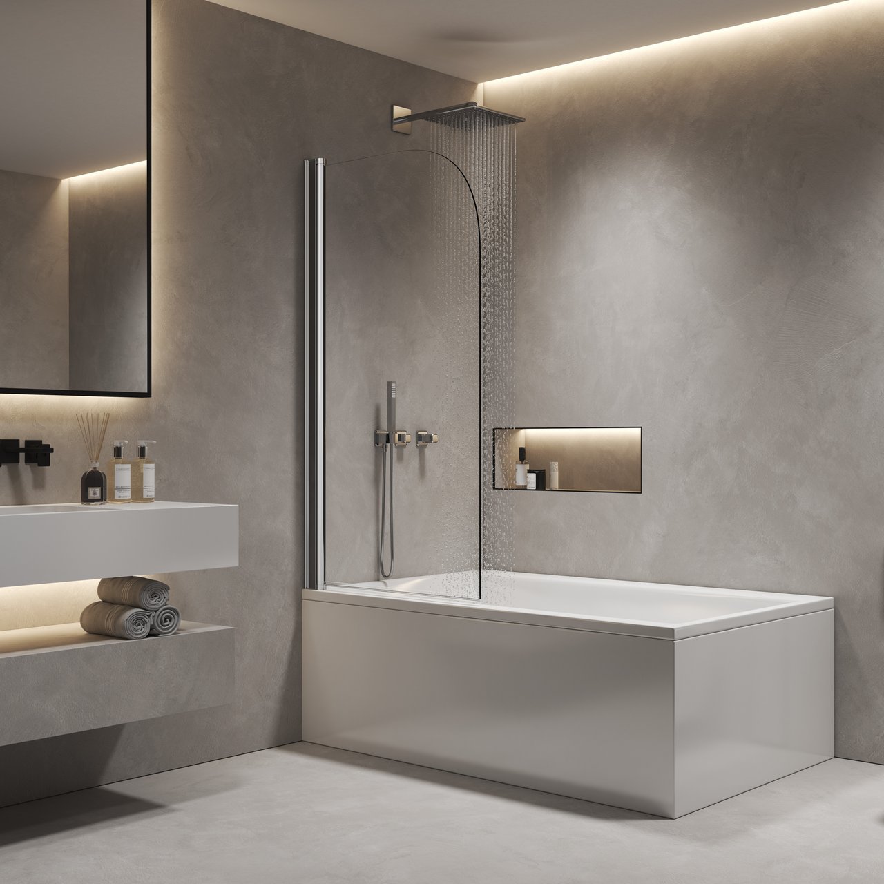 Glassvegg Til Badekar () Glassvegg Til Badekar