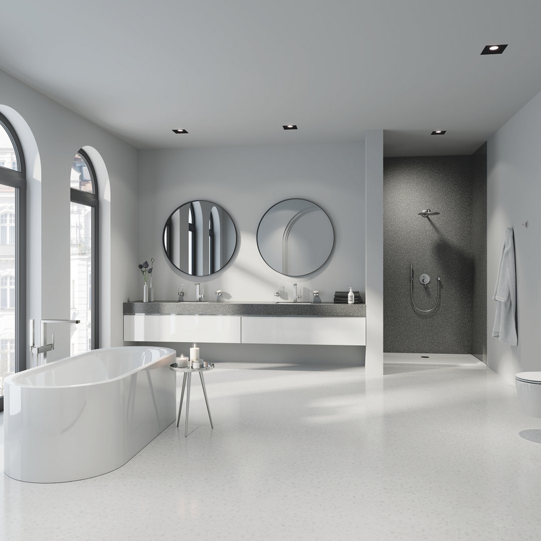 GROHE PLUS 2019 ettgreps blandebatteri ø158mm ekstra deler 3-veis messing Sup