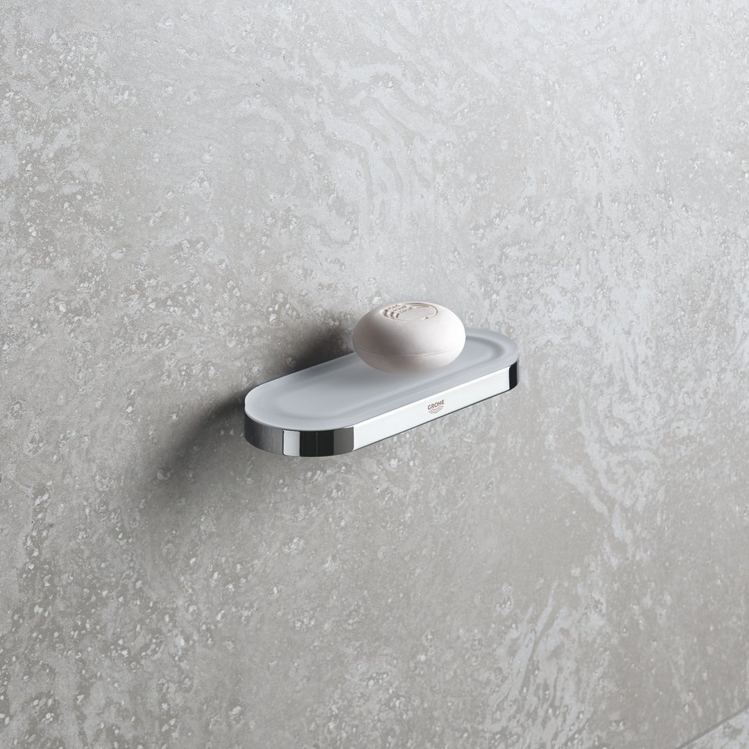 GROHE SELECTION såpeskål 200mm m/håndklering glass hvit