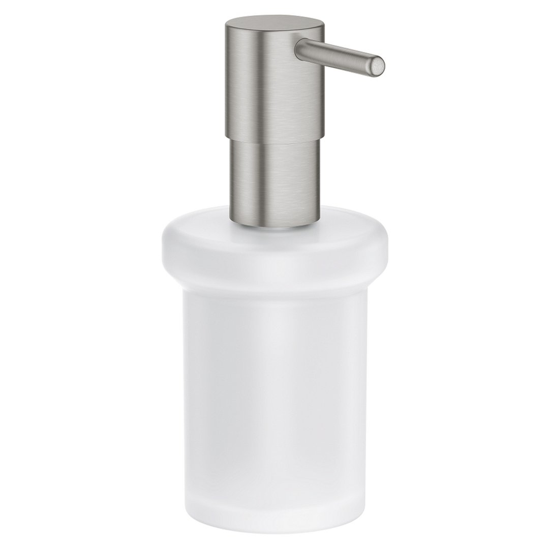 GROHE START såpedispenser m/holder glass/metall Supersteel