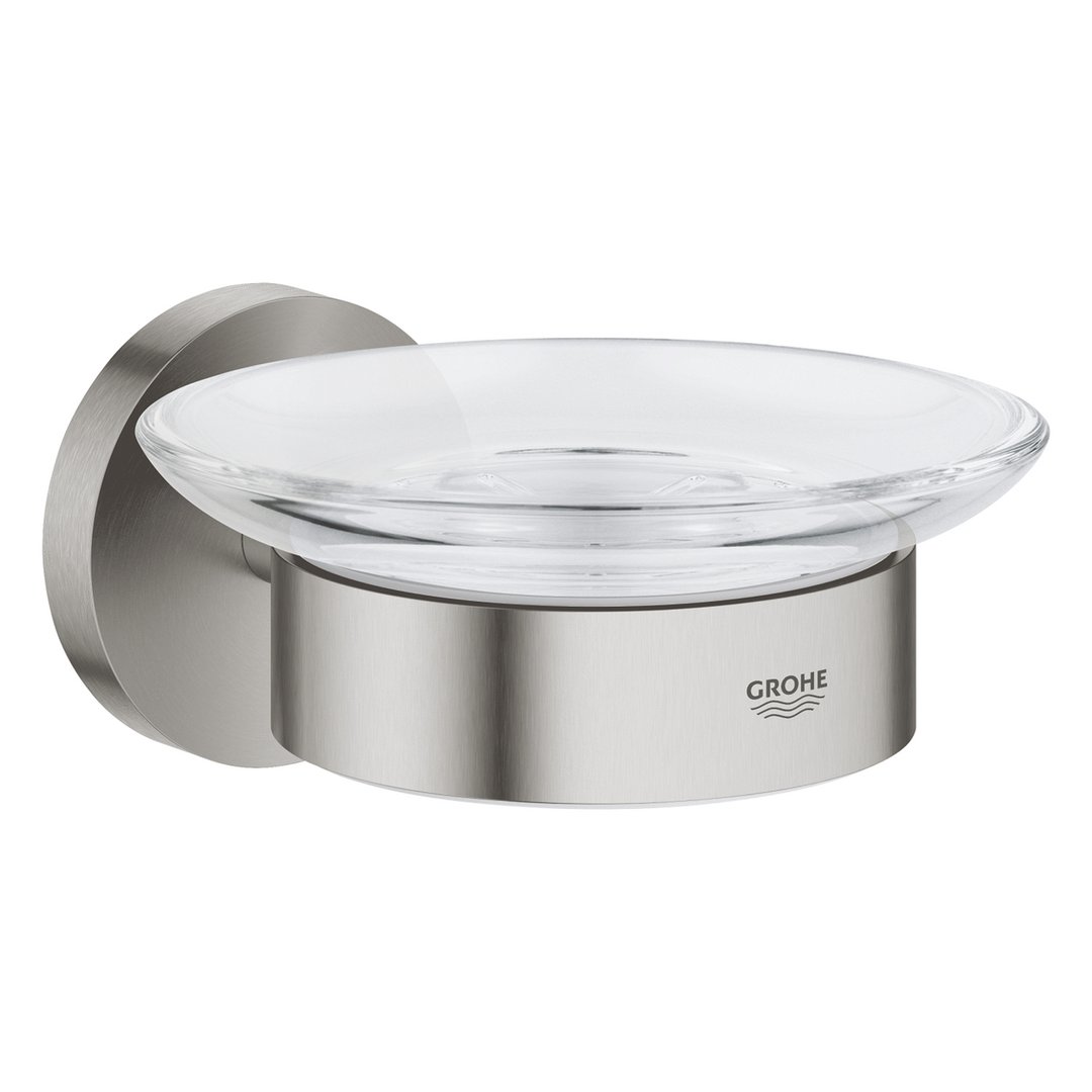 GROHE START såpeskål m/holder glass/metall Supersteel