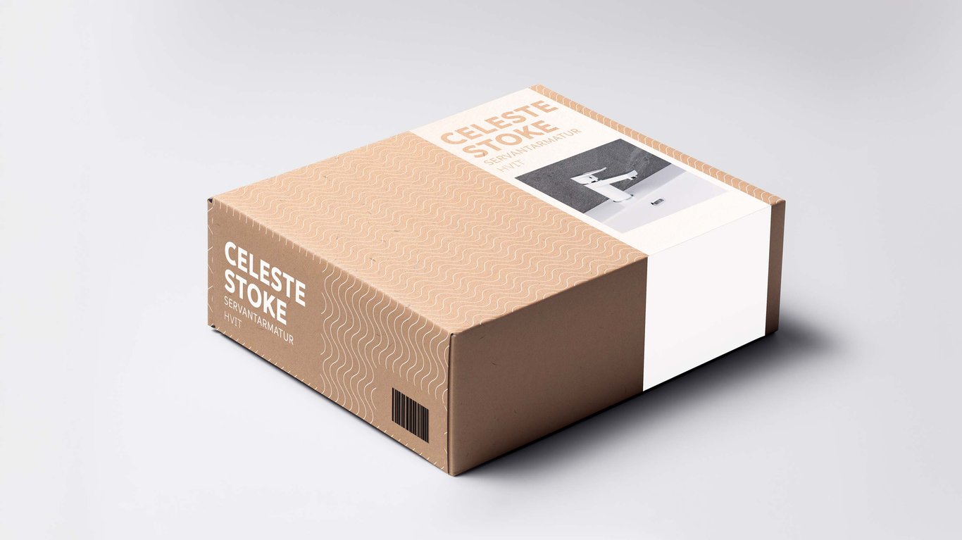 Bilde av miljøvennlig emballasje til et Celeste-produkt. 