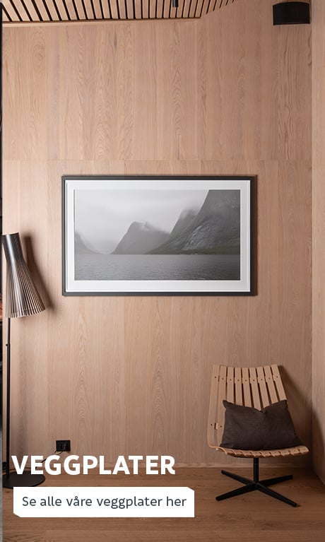 Se vårt brede utvalg veggplater! Fra kjente merkevarer som Berry Alloc, Pergo, Lind, Vetpro, Litex og Laug