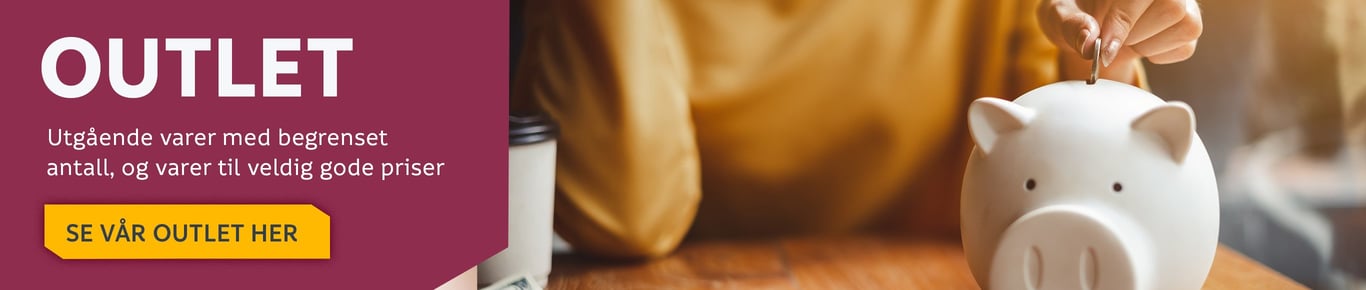 Outlet - Utgående varer med begrenset antall - gjør et kupp i dag!