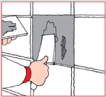 5. Deretter repareres eventuelle skader i underlaget med 3130 Superfix.