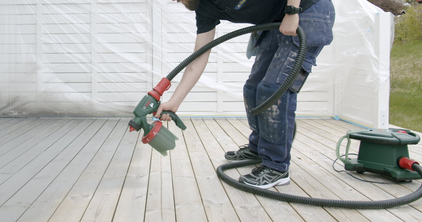 Beis med malesprøyte