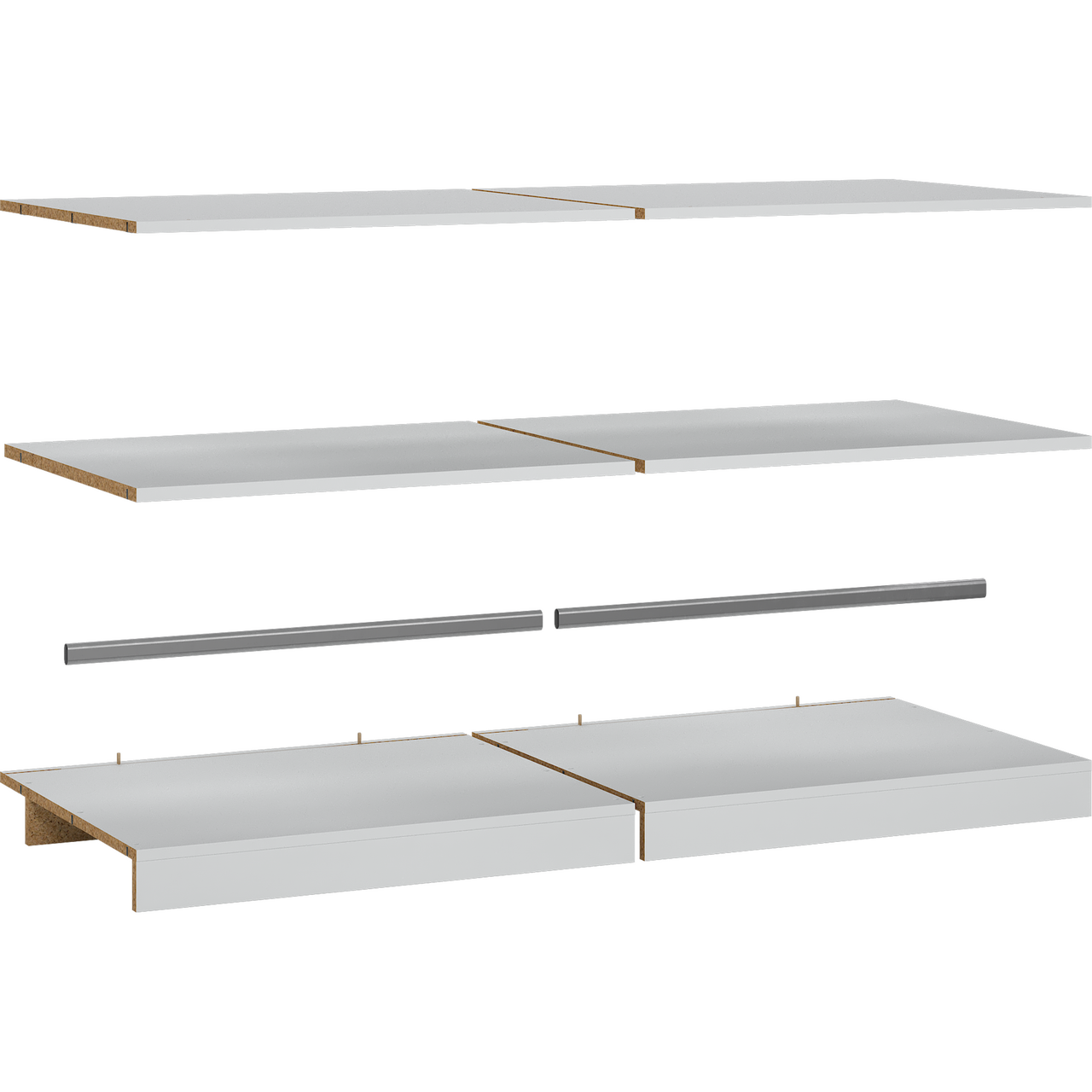 Lind nest topp/bunn/hylle/sokkel/stang lys grå 75/75