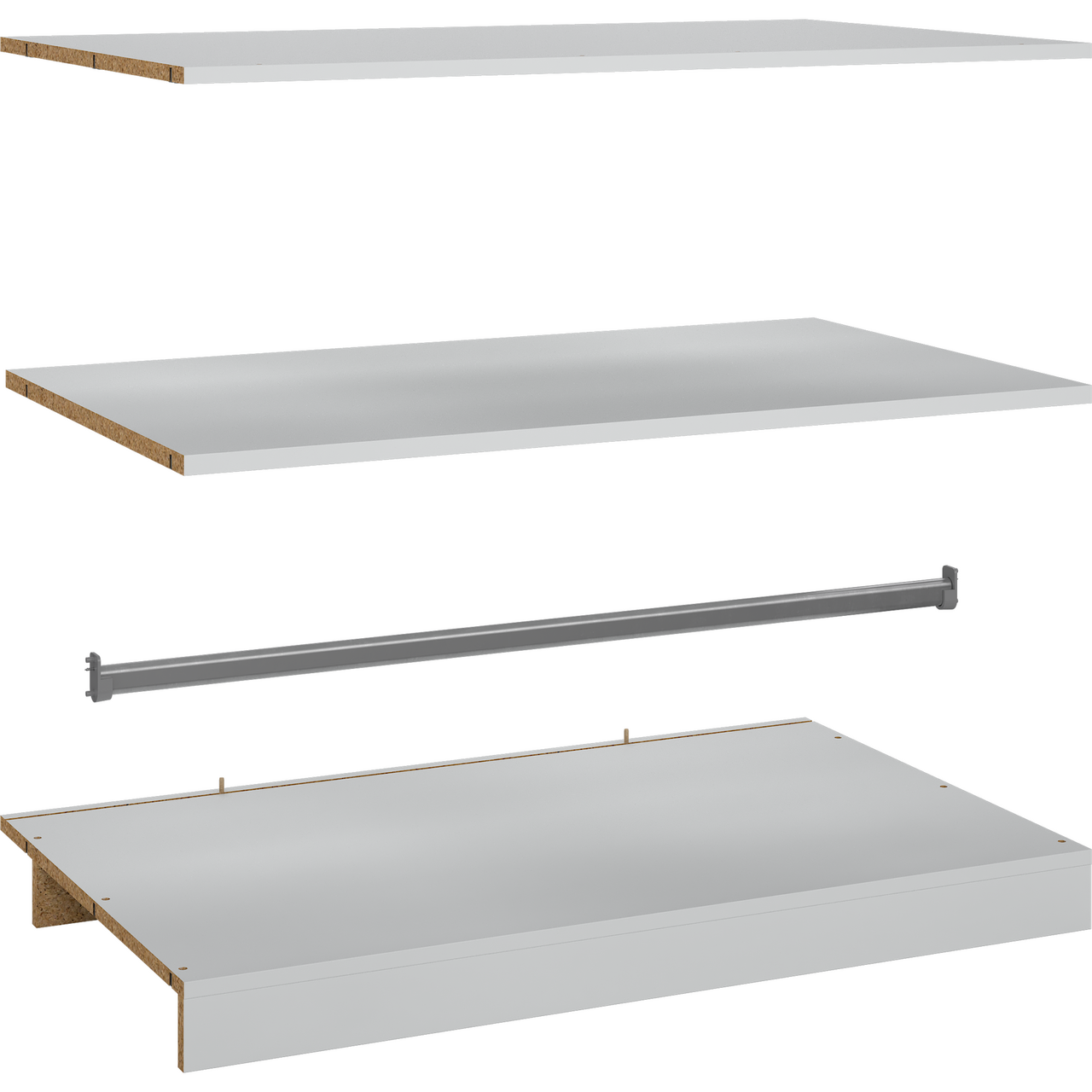 Lind nest topp/bunn/hylle/sokkel/stang lys grå 100