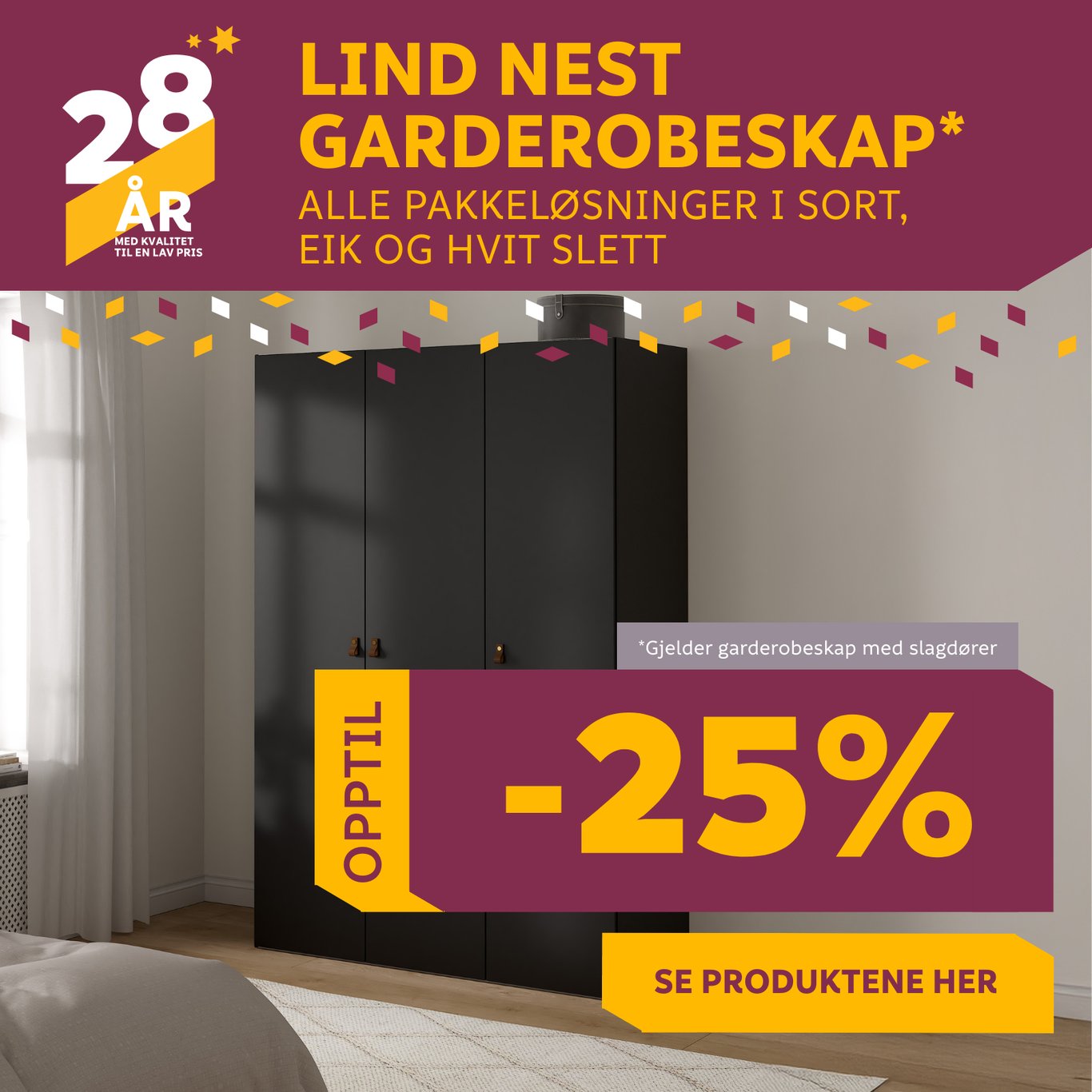 Lind Nest garderobeskap