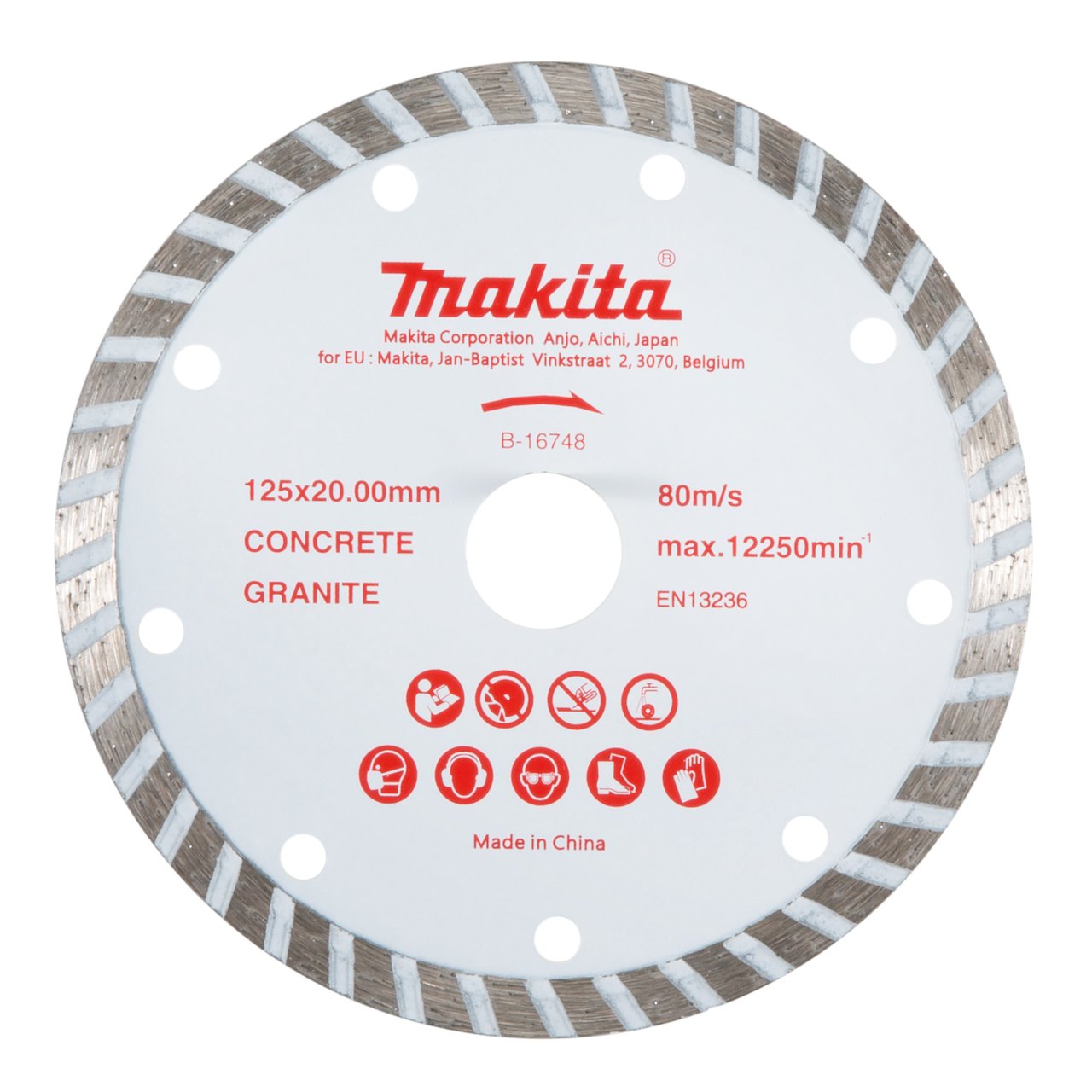 MAKITA DIAMANTSKIVE 125MM X 20 B-16748 MAKITA DIAMANTSKIVE 125MM X 20 B-16748