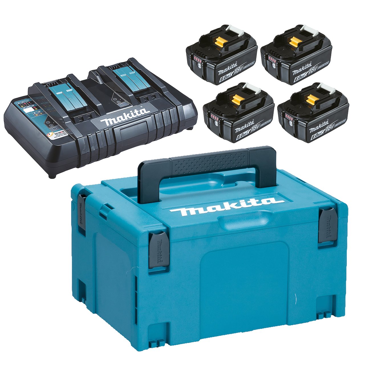 MAKITA BATTERISETT 4X18V 6,0AH 198091-4