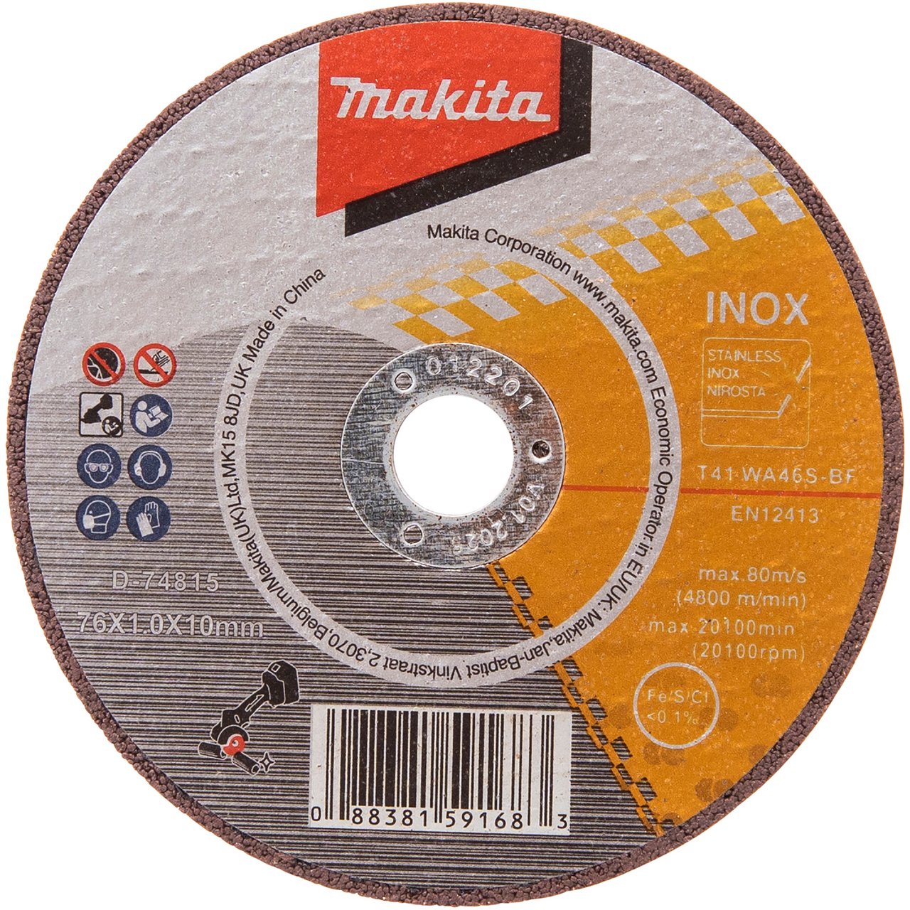 MAKITA KAPPESKIVE 76X10MM D-74815-5 MAKITA KAPPESKIVE 76X10MM D-74815-5