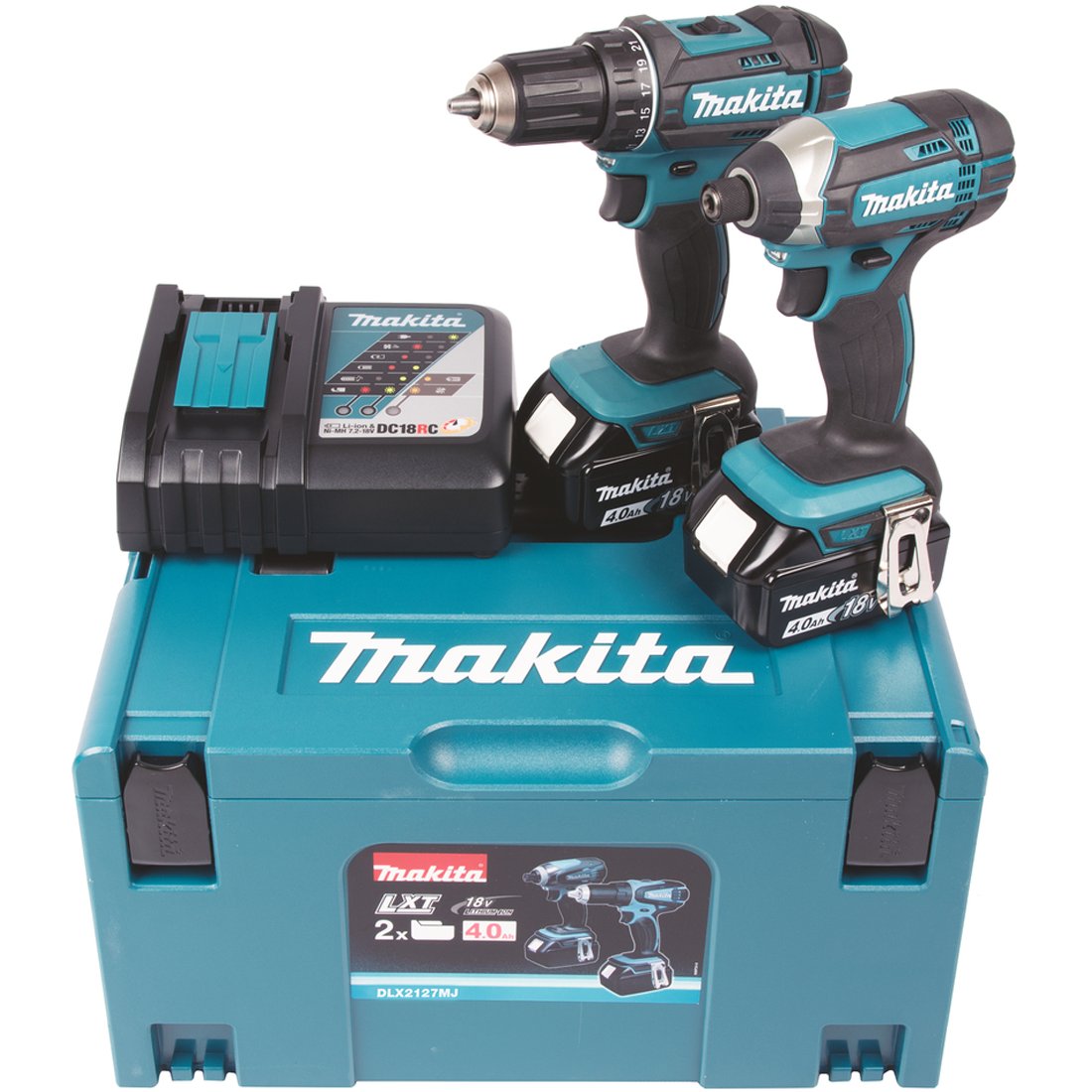 MAKITA KOMBOSETT BORSKRUTREKKER OG SLAGTREKKER 18V 2X4.0AH DLX2127MJ MAKITA KOMBOSETT BORSKRUTREKKER OG SLAGTREKKER 18V 2X4.0AH DLX2127MJ