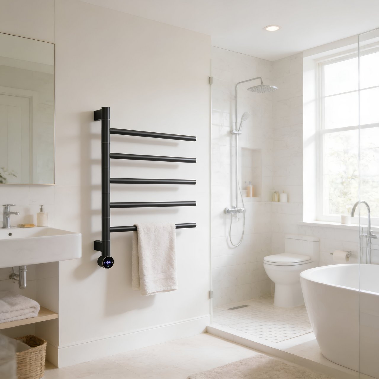 TREND ALEA ELEKTRISK HÅNDKLETØRKER 90W MATT SORT TREND ALEA ELEKTRISK HÅNDKLETØRKER 90W MATT SORT