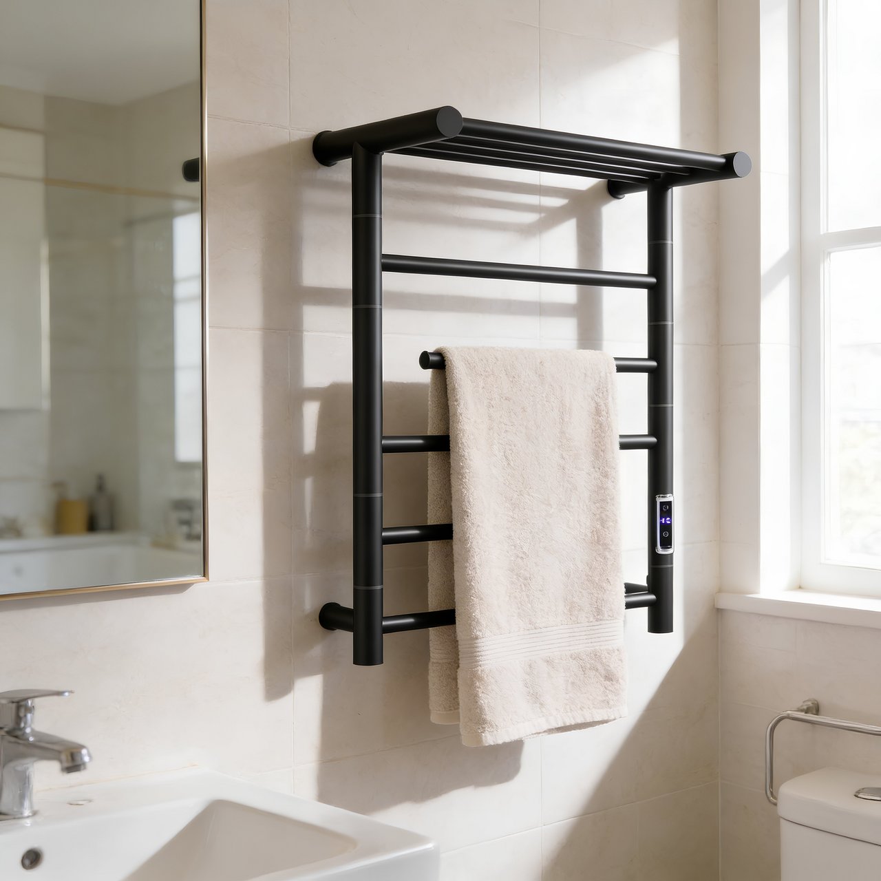 TREND ABEL ELEKTRISK HÅNDKLETØRKER 120W MATT SORT TREND ABEL ELEKTRISK HÅNDKLETØRKER 120W MATT SORT