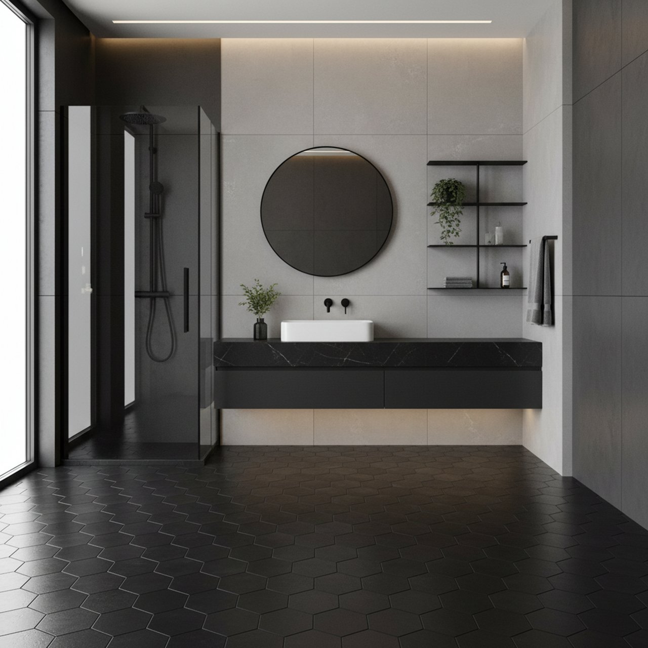 LIND STEEL SPEILSKAP RUND 80 SORT LIND STEEL SPEILSKAP RUND 80 SORT