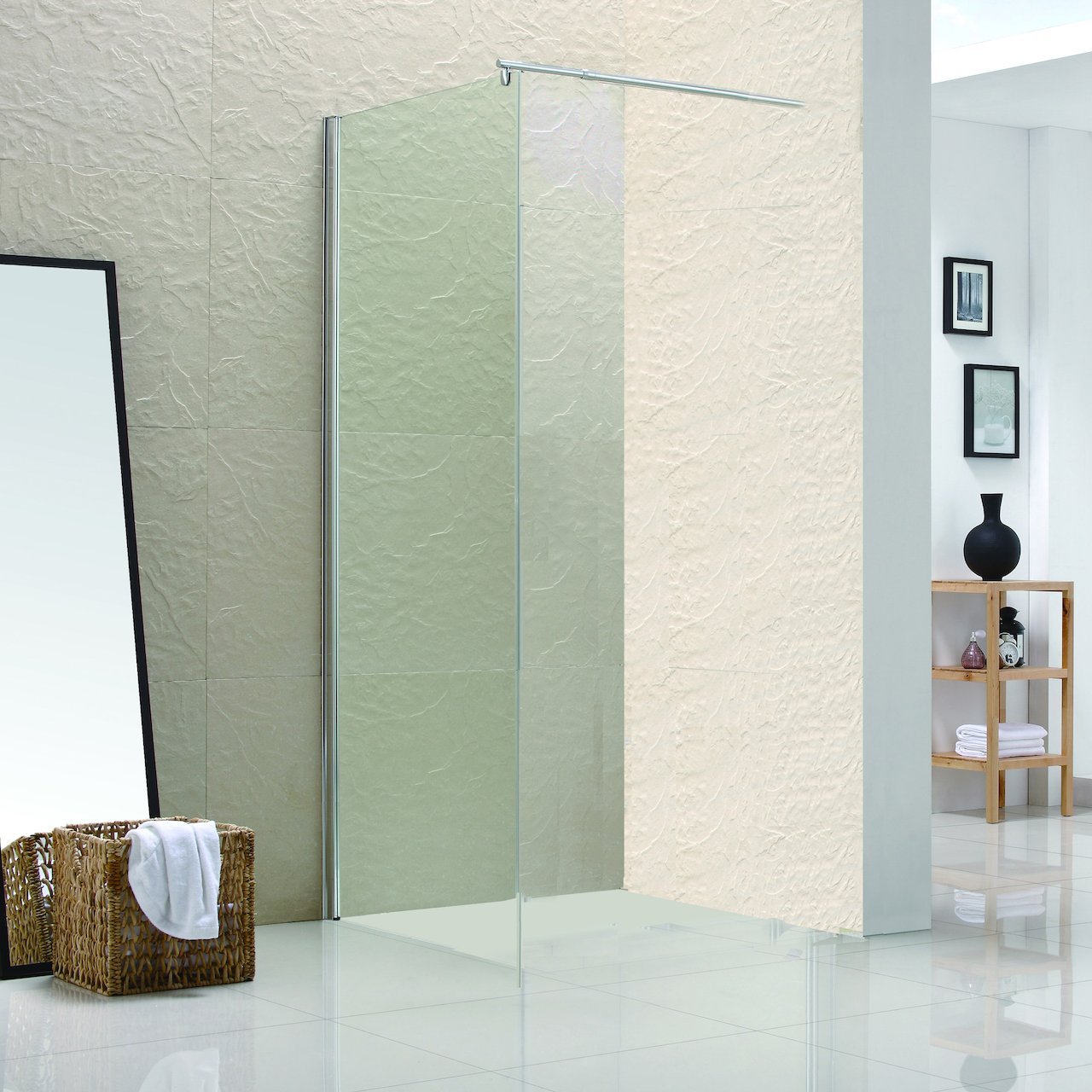 CELESTE FAST DUSJVEGG 90X190CM KROM CELESTE FAST DUSJVEGG 90X190CM KROM