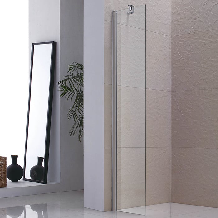 CELESTE SIDEVEGG TIL NISJEDØR 30X190 CM 5MM M/ SIKKERHETSFOLIE, KROM CELESTE SIDEVEGG TIL NISJEDØR 30X190 CM 5MM M/ SIKKERHETSFOLIE, KROM