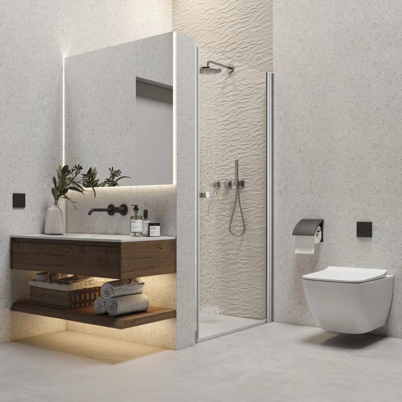 CELESTE ENKEL NISJEDØR 5MM 85-90X190 CM M/ SIKKERHETSFOLIE, KROM CELESTE ENKEL NISJEDØR 5MM 85-90X190 CM M/ SIKKERHETSFOLIE, KROM