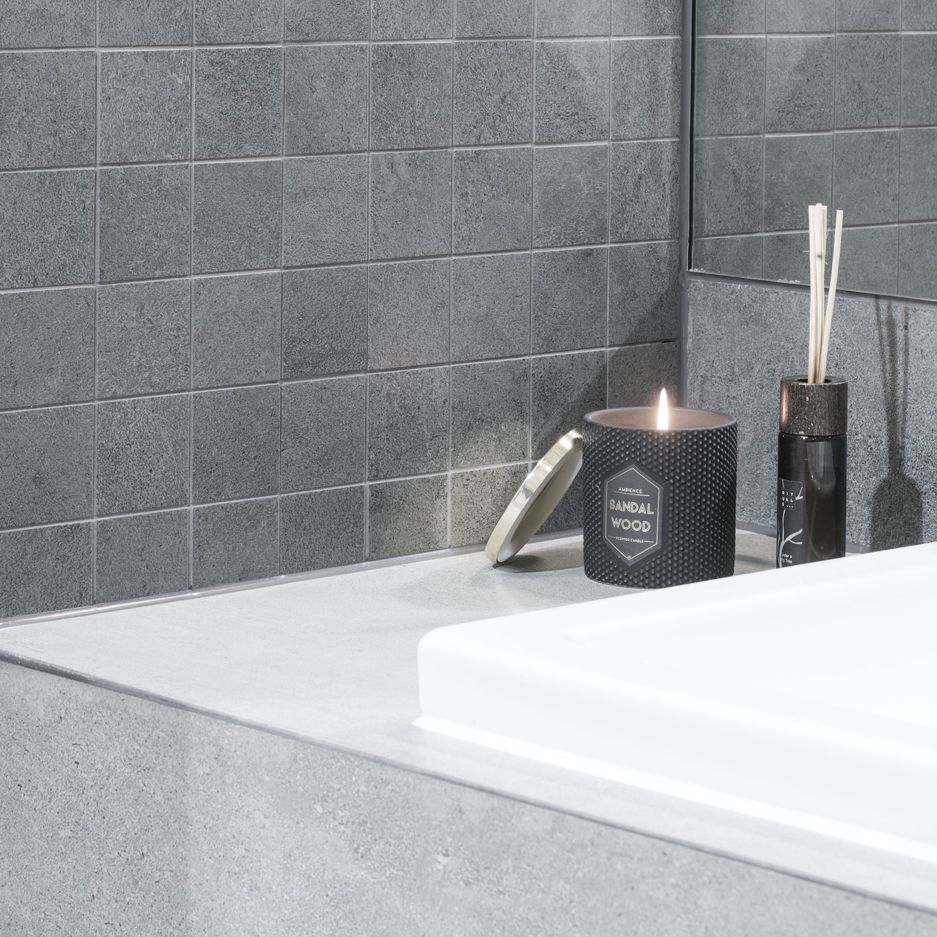 CEMENTO RASATO ANTRACITE MOSAICO 6X6 9MM CEMENTO RASATO ANTRACITE MOSAICO 6X6 9MM