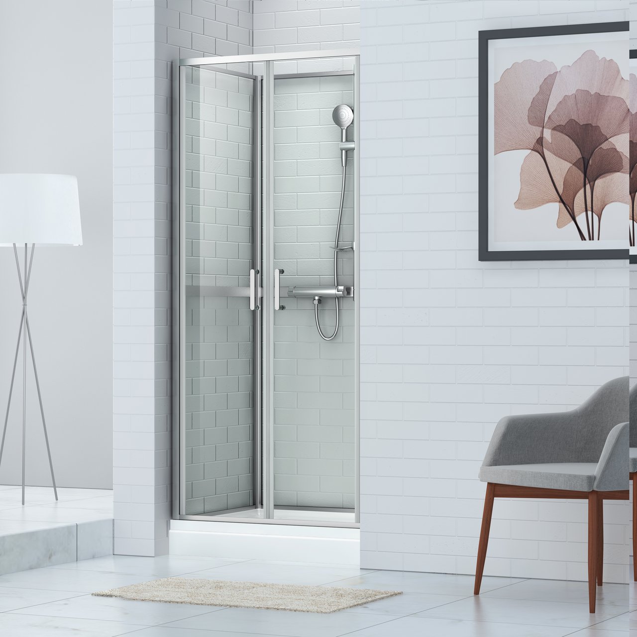 CELESTE LUNA RETT DUSJKABINETT 90X90X205 CM M/ INNGANG I FRONT & SIKKERHETSFOLIE PÅ DØR, KROM CELESTE LUNA RETT DUSJKABINETT 90X90X205 CM M/ INNGANG I FRONT & SIKKERHETSFOLIE PÅ DØR, KROM