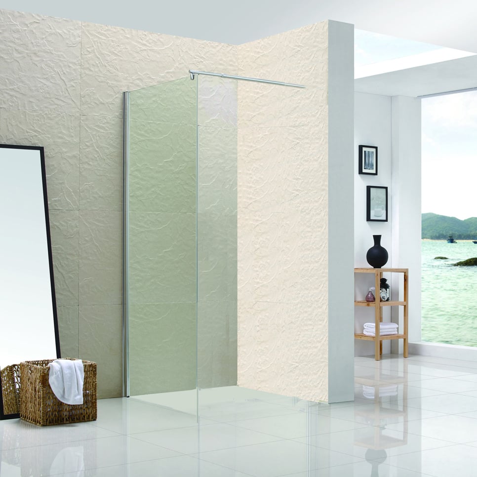 CELESTE FAST DUSJVEGG 80X190CM KROM M/ SIKKERHETSFOLIE CELESTE FAST DUSJVEGG 80X190CM KROM M/ SIKKERHETSFOLIE