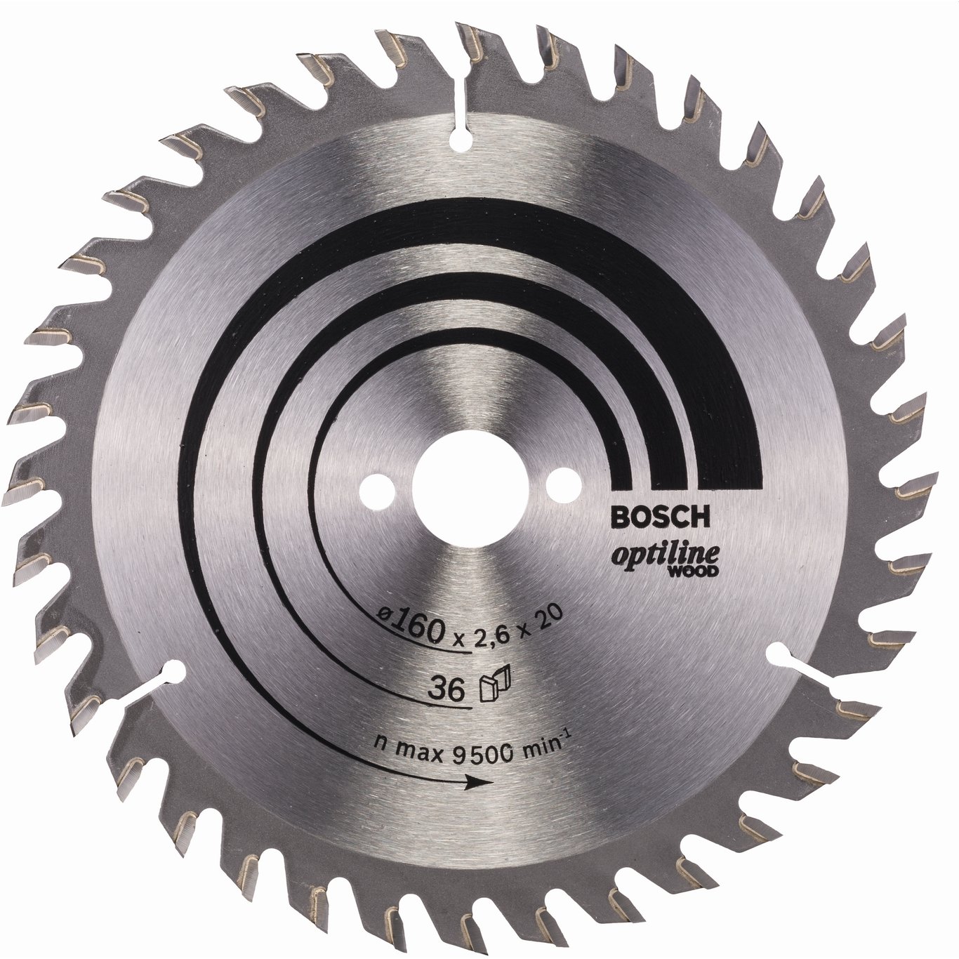 BOSCH SIRKELSAGBLAD OPTILINE WOOD Ø160X20/16MM 36T BOSCH SIRKELSAGBLAD OPTILINE WOOD Ø160X20/16MM 36T