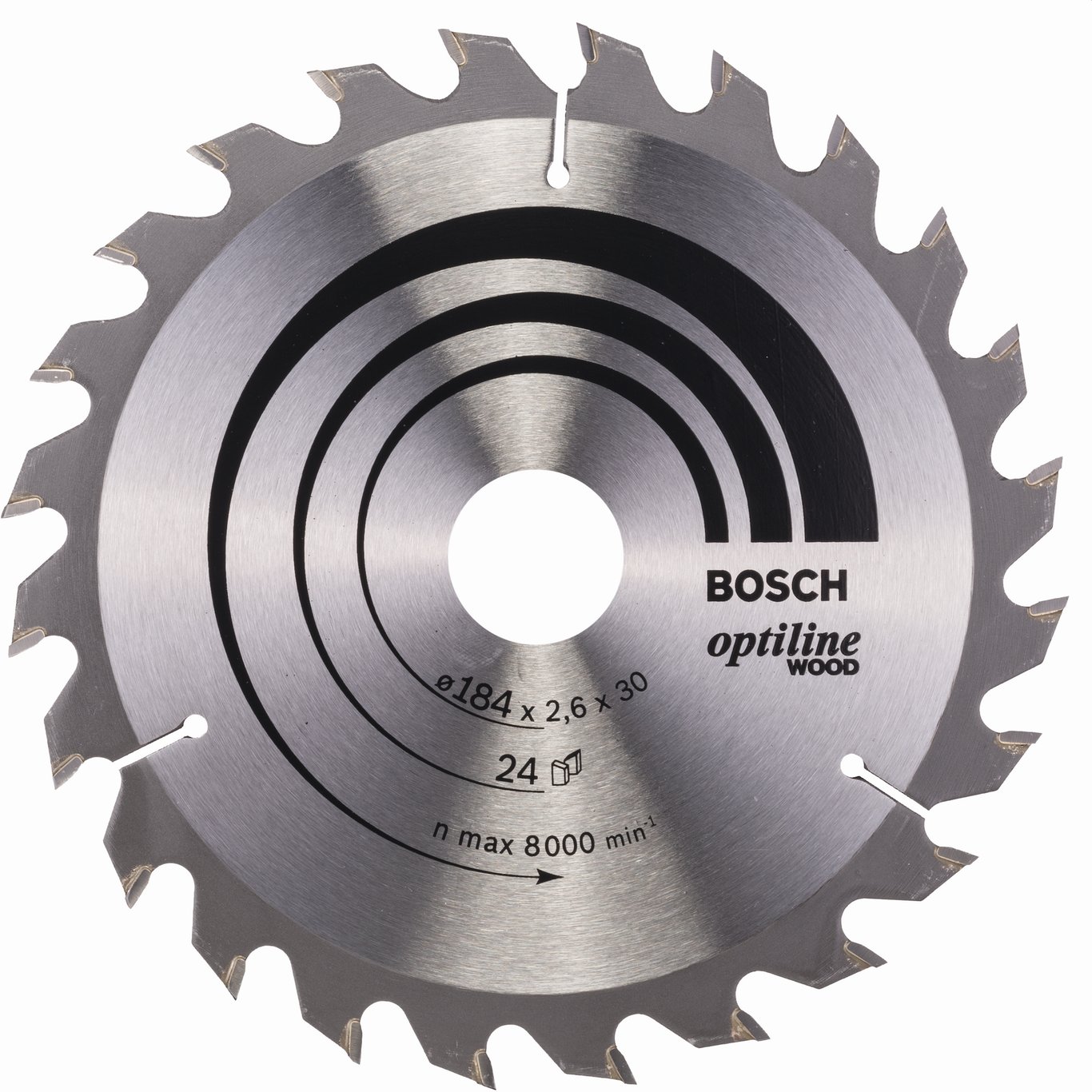 BOSCH SIRKELSAGBLAD OPTILINE WOOD Ø184X30MM 24T BOSCH SIRKELSAGBLAD OPTILINE WOOD Ø184X30MM 24T