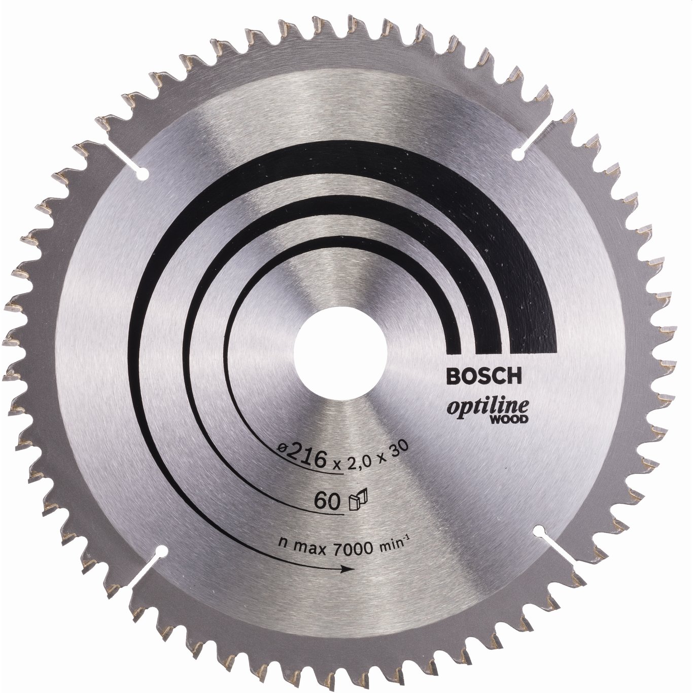 BOSCH SIRKELSAGBLAD OPTILINE WOOD Ø216X30MM 60T BOSCH SIRKELSAGBLAD OPTILINE WOOD Ø216X30MM 60T
