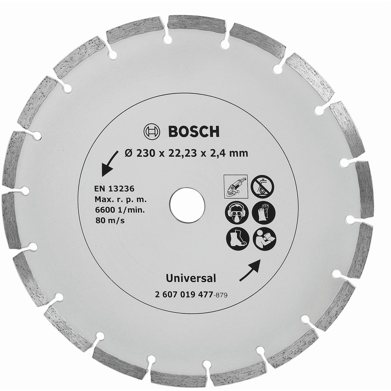 BOSCH DIAMANTSKIVE Ø230X22,23MM UNIVERSAL BOSCH DIAMANTSKIVE Ø230X22,23MM UNIVERSAL