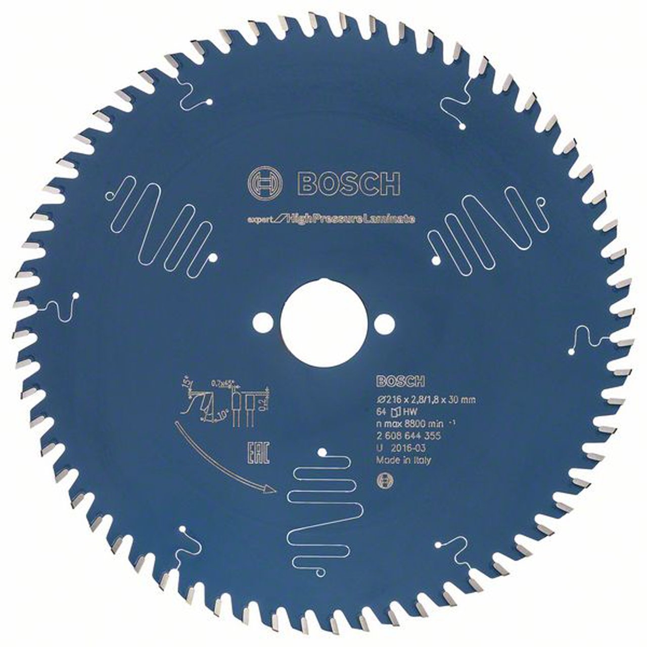 BOSCH SIRKELSAGBL 216X30X64T EXP HIGHPRESS BOSCH SIRKELSAGBL 216X30X64T EXP HIGHPRESS