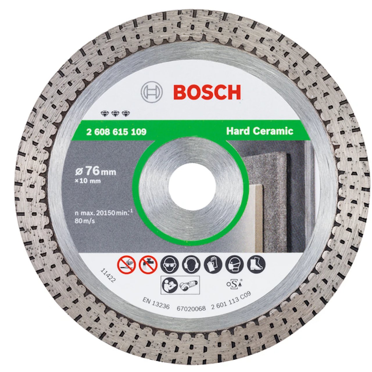 BOSCH DIAMANTSKIVE EXTRA CLEAN 76X10MM BOSCH DIAMANTSKIVE EXTRA CLEAN 76X10MM