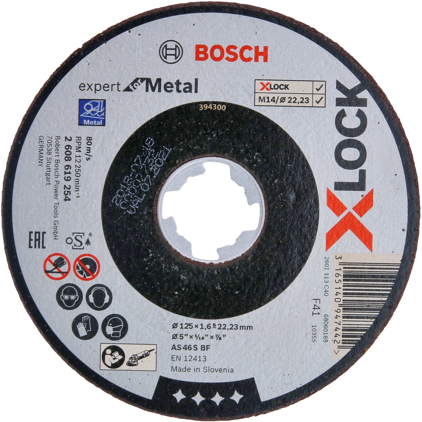 BOSCH KAPPESKIVE X-LOCK EFM 125X22,2X1,6MM BOSCH KAPPESKIVE X-LOCK EFM 125X22,2X1,6MM
