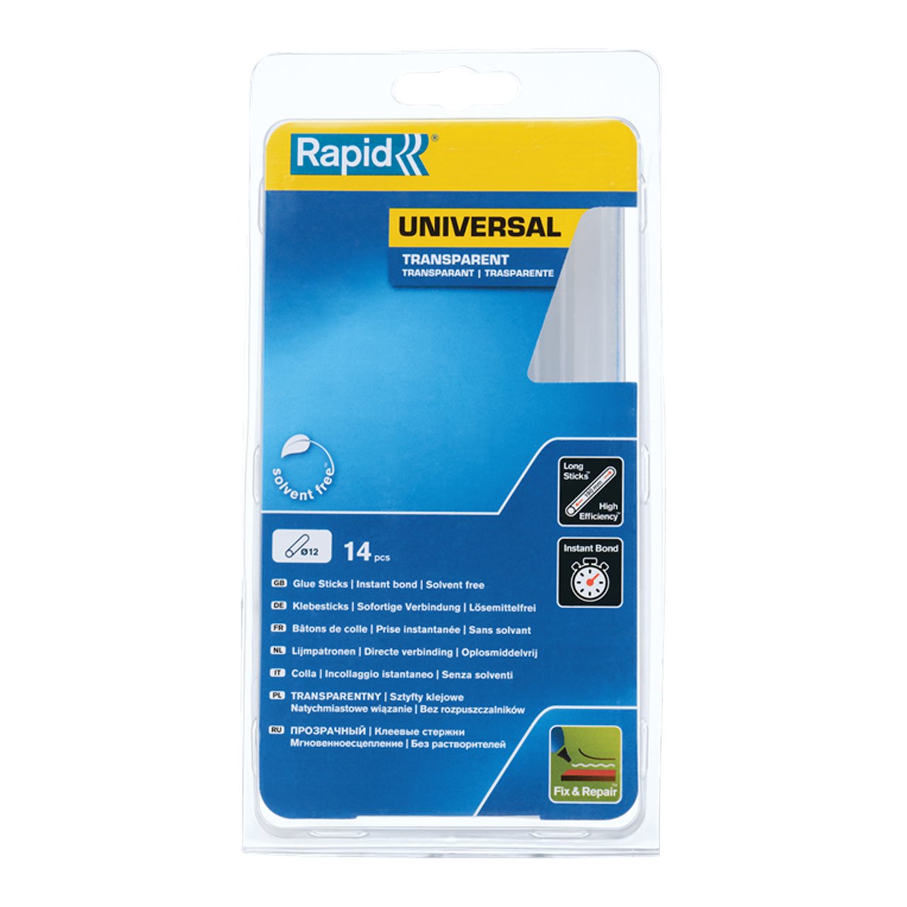 RAPID LIMPINNER 12MM 14ST UNIVERSAL TRANSPARENT RAPID LIMPINNER 12MM 14ST UNIVERSAL TRANSPARENT