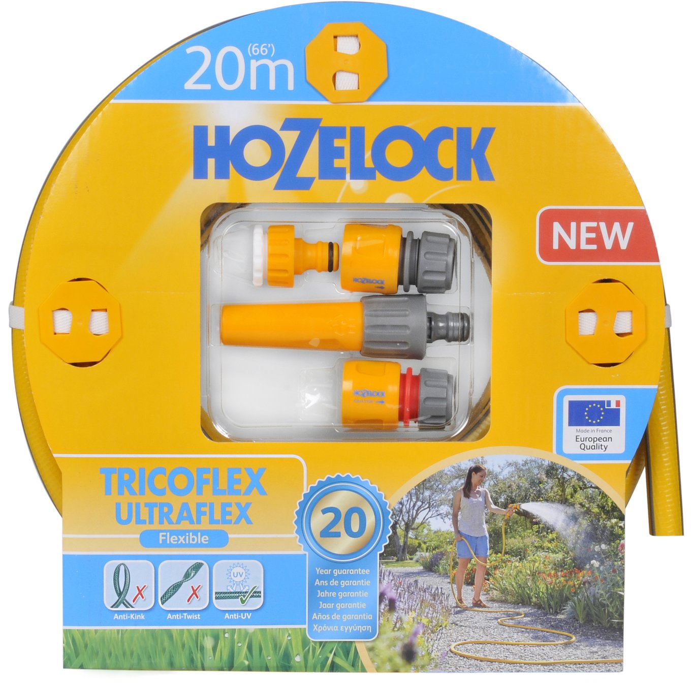 HOZELOCK HAGESLANGE ULTRAFLEX 20 METER 1/2" MED KOBLINGSETT HOZELOCK HAGESLANGE ULTRAFLEX 20 METER 1/2" MED KOBLINGSETT