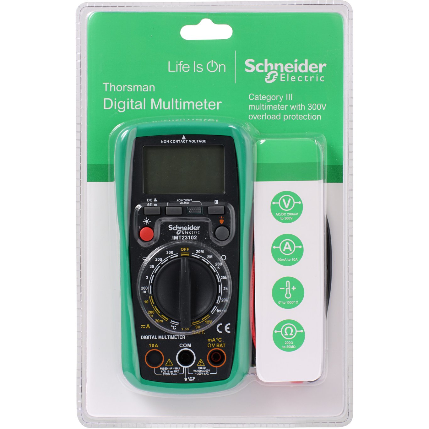 SCHNEIDER MULTIMETER DIGITALT CAT3 IMT23102 SCHNEIDER MULTIMETER DIGITALT CAT3 IMT23102