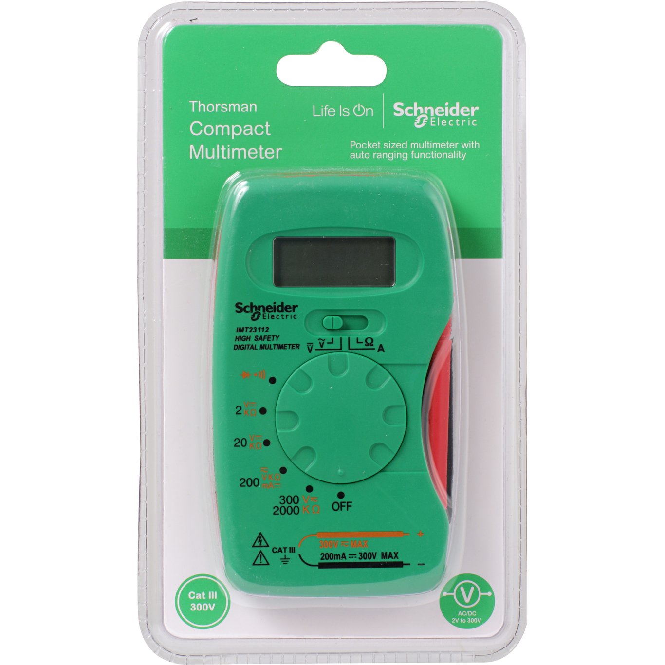 SCHNEIDER MULTIMETER DIGITALT POCKET IMT23112 SCHNEIDER MULTIMETER DIGITALT POCKET IMT23112