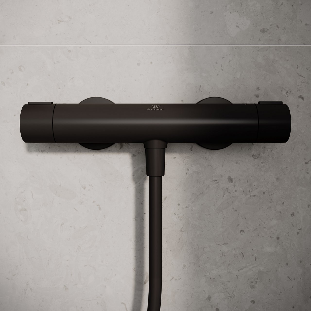 IDEAL STANDARD ALU + DUSJTERMOSTAT MATT SORT IDEAL STANDARD ALU + DUSJTERMOSTAT MATT SORT