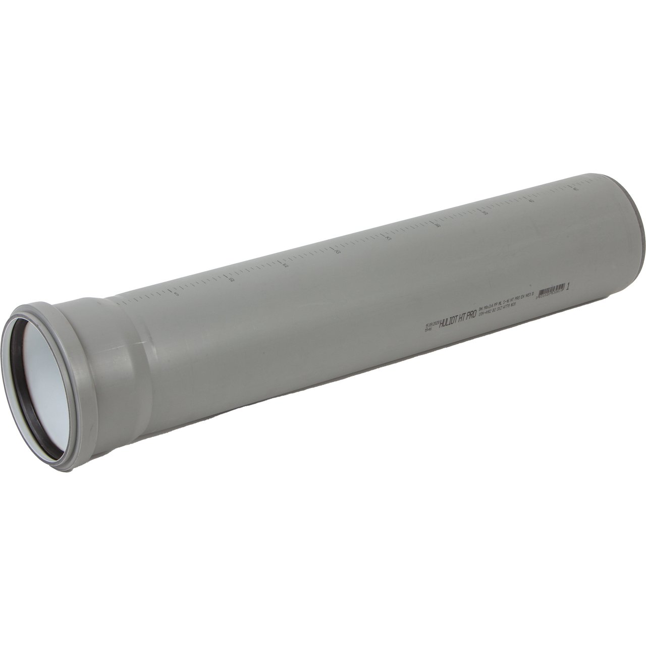 HT PRO AVLØPSRØR M/MUFFE Ø75 2000 MM GRÅ HT PRO AVLØPSRØR M/MUFFE Ø75 2000 MM GRÅ