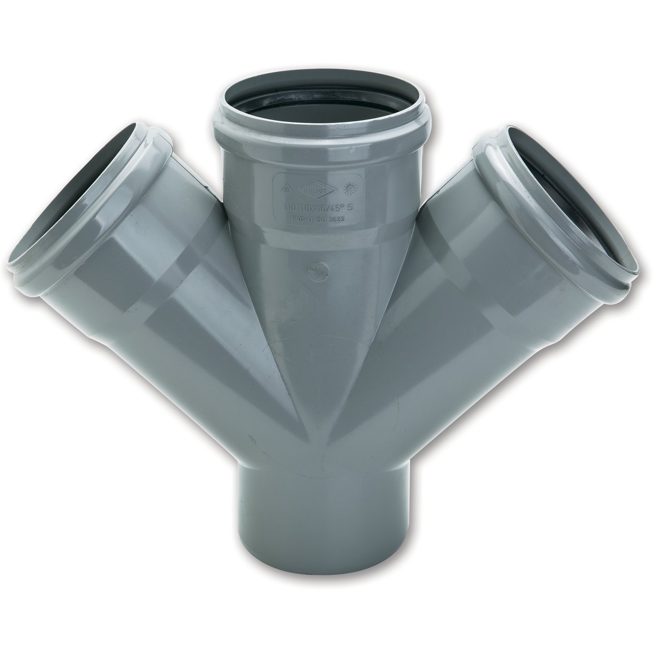 HT PRO DOBBELT GRENRØR Ø110 45° GRÅ