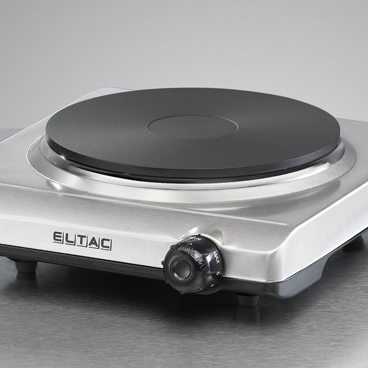 ELTAC KOKEPLATE ENKEL STÅL EK19, 1500 WATT