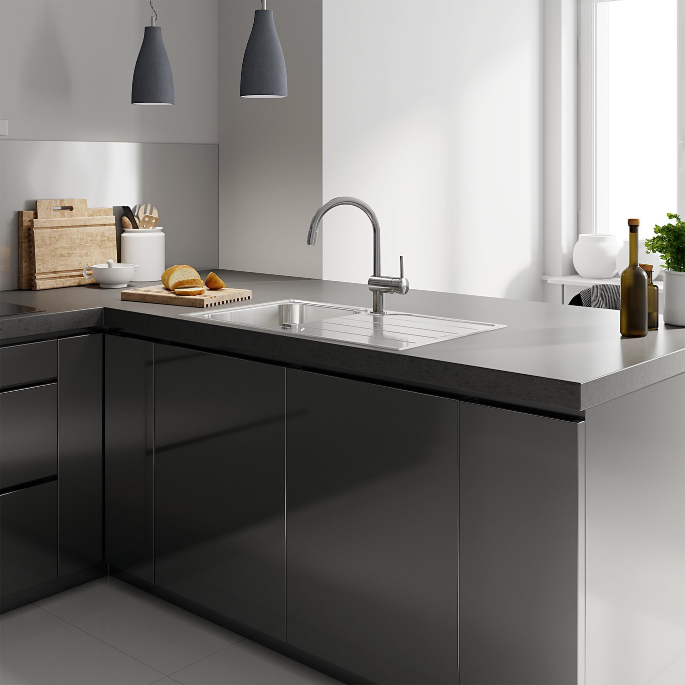 GROHE MINTA KJØKKENARMATUR M/UTTREKKBAR C-TUT KROM GROHE MINTA KJØKKENARMATUR M/UTTREKKBAR C-TUT KROM