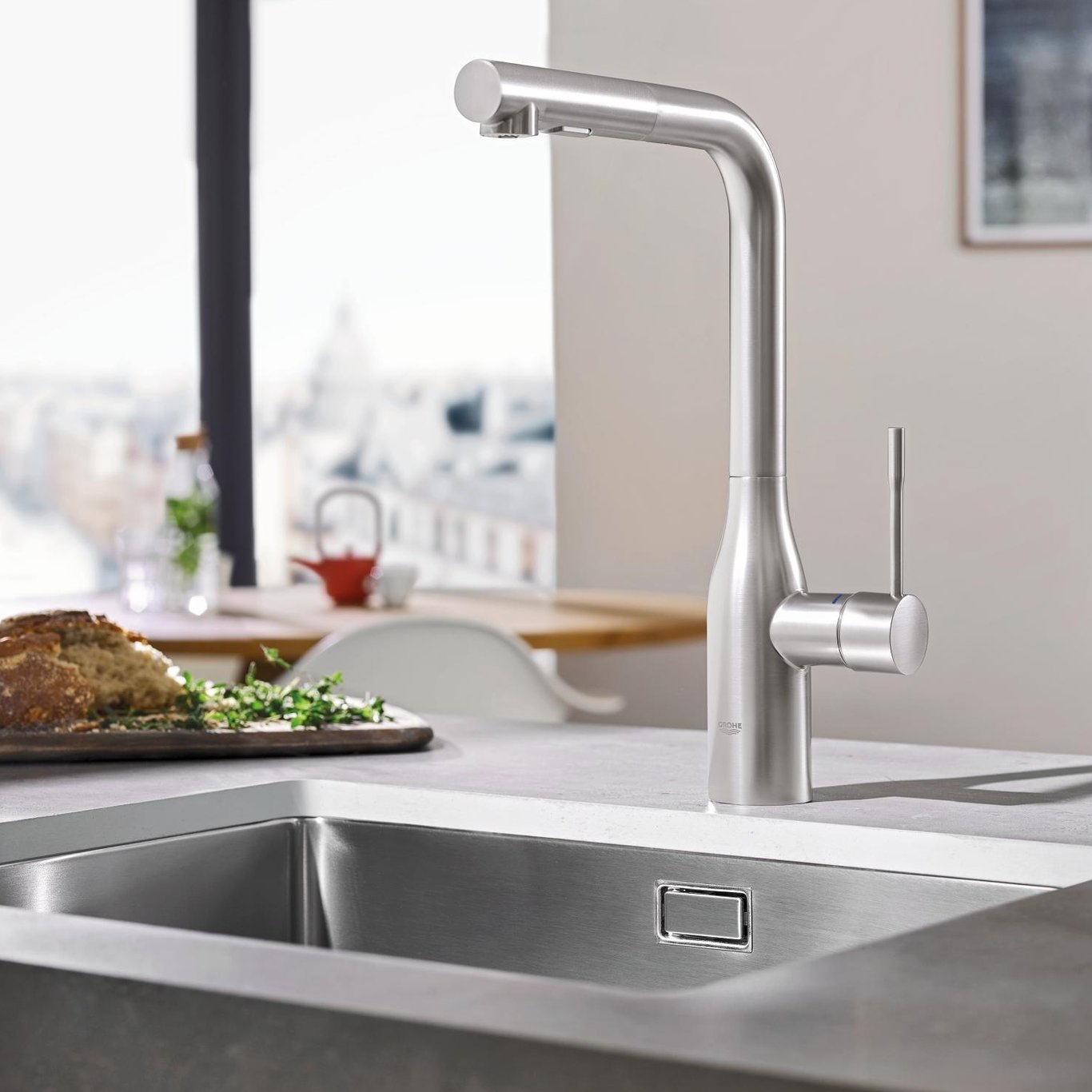 GROHE ESSENCE NEW KJØKKENARMATUR M/L-TUT SUPERSTEEL GROHE ESSENCE NEW KJØKKENARMATUR M/L-TUT SUPERSTEEL