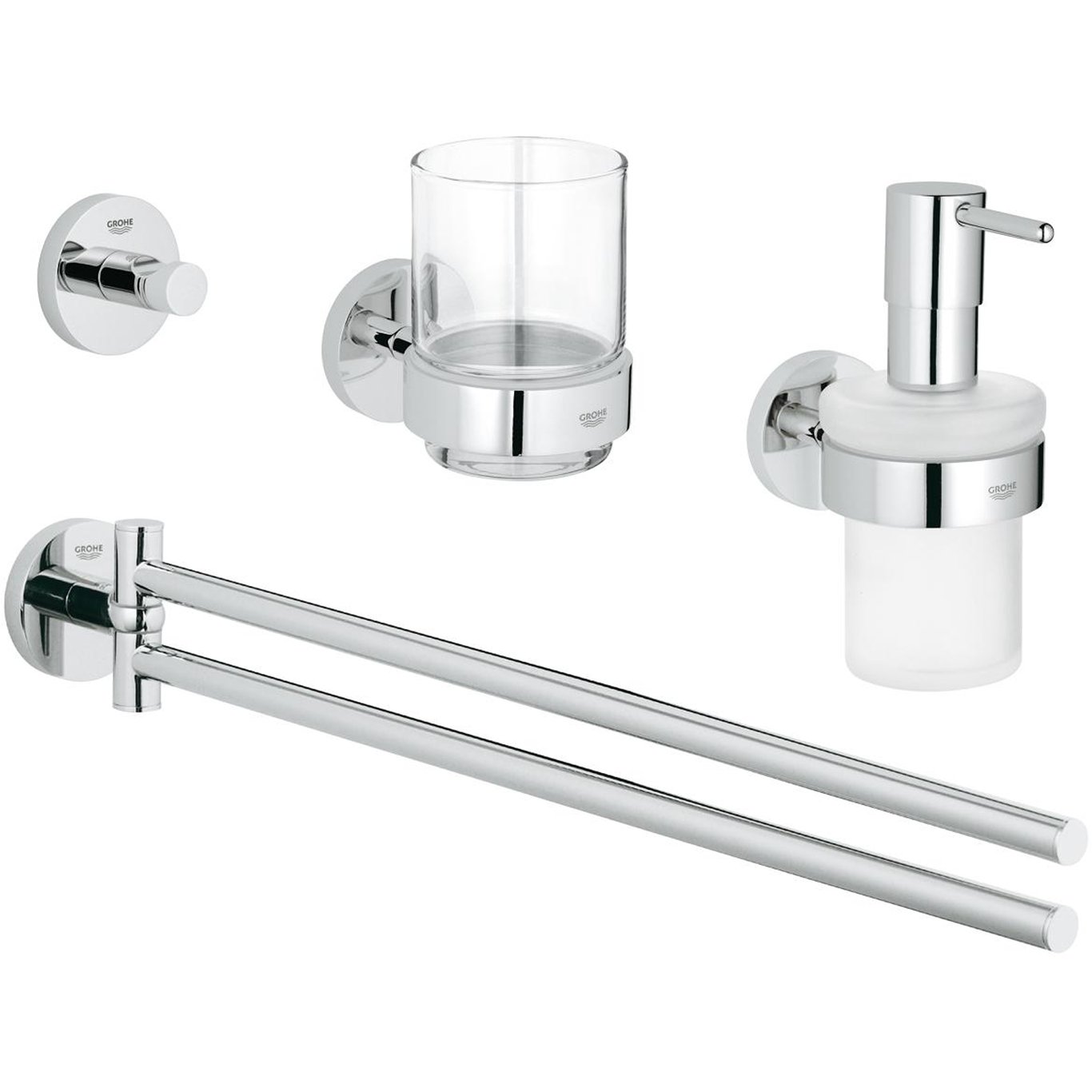 GROHE ESSENTIALS TILBEHØRSSETT 4 I 1 KROM