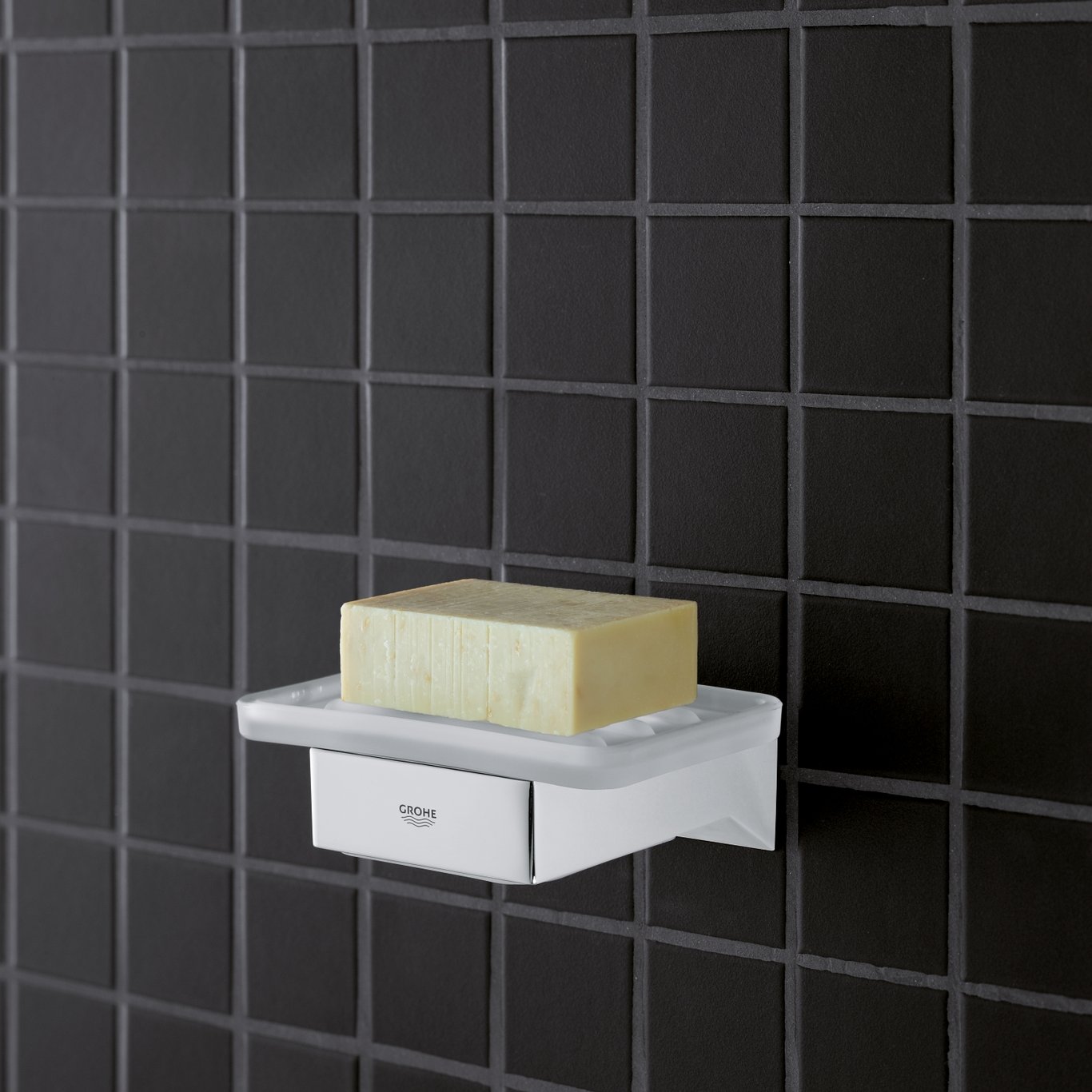 GROHE SELECTION CUBE SÅPESKÅL MATT GLASS