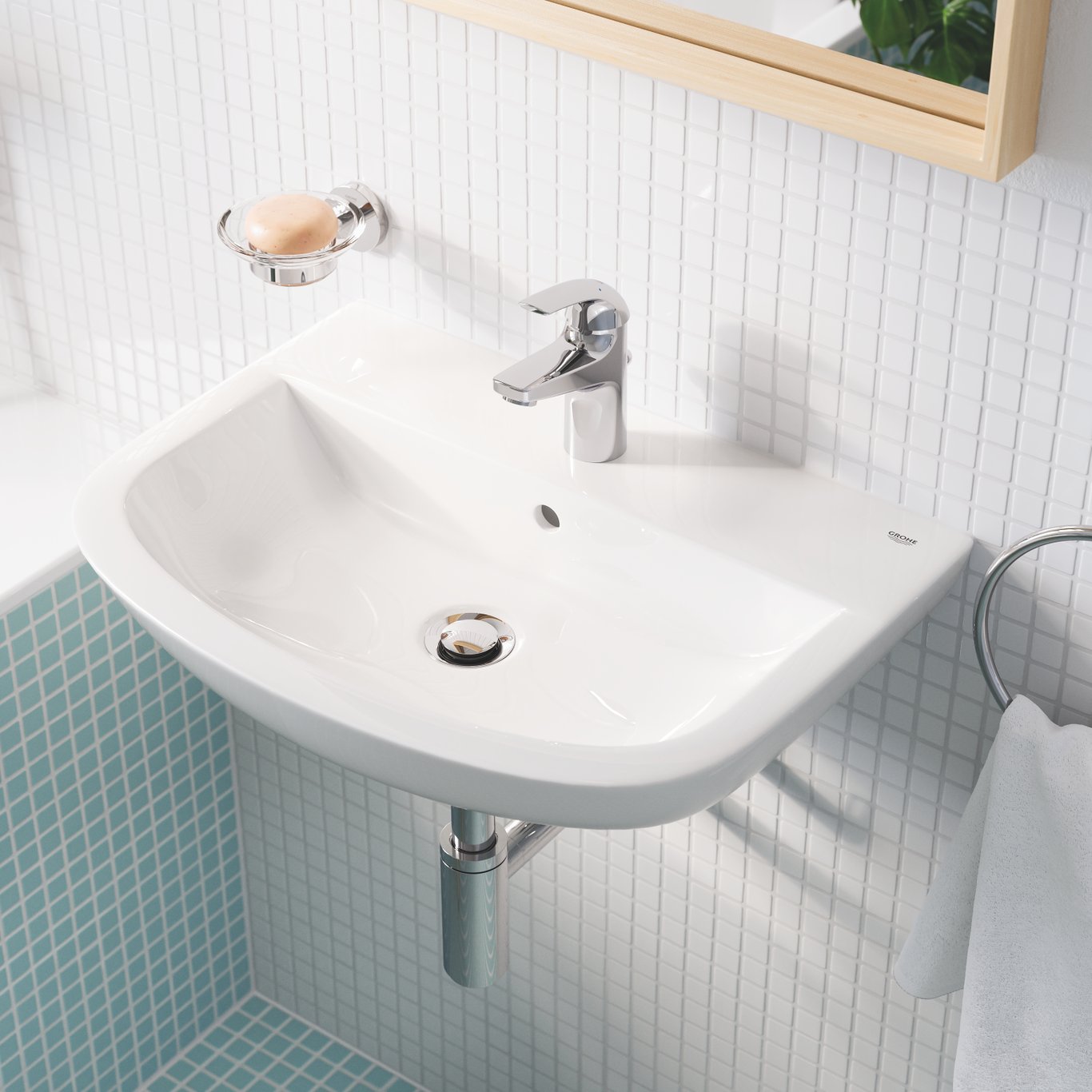 GROHE BAU PORSELEN SERVANT VEGGHENGT 55X39 CM M/OVERLØP OG PUREGUARD OVERFLATE ALPINHVIT GROHE BAU PORSELEN SERVANT VEGGHENGT 55X39 CM M/OVERLØP OG PUREGUARD OVERFLATE ALPINHVIT