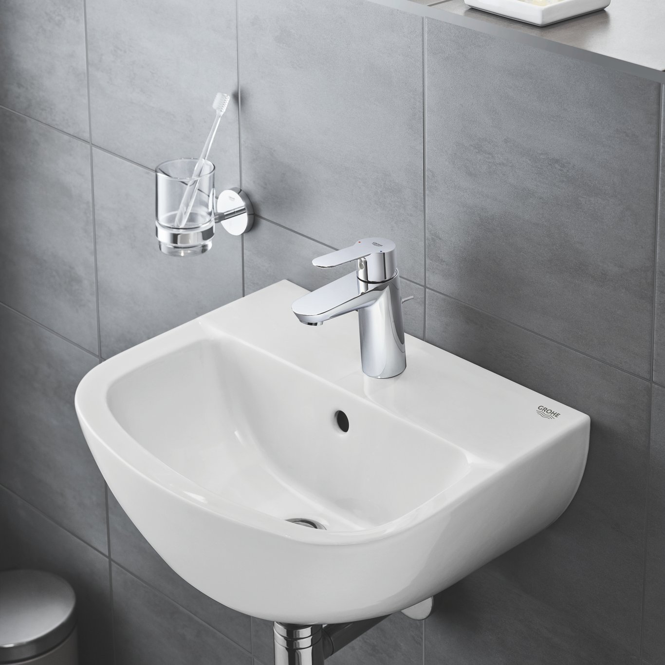GROHE BAU PORSELEN SERVANT 45X35 CM VEGGHENGT M/OVERLØP ALPINHVIT GROHE BAU PORSELEN SERVANT 45X35 CM VEGGHENGT M/OVERLØP ALPINHVIT