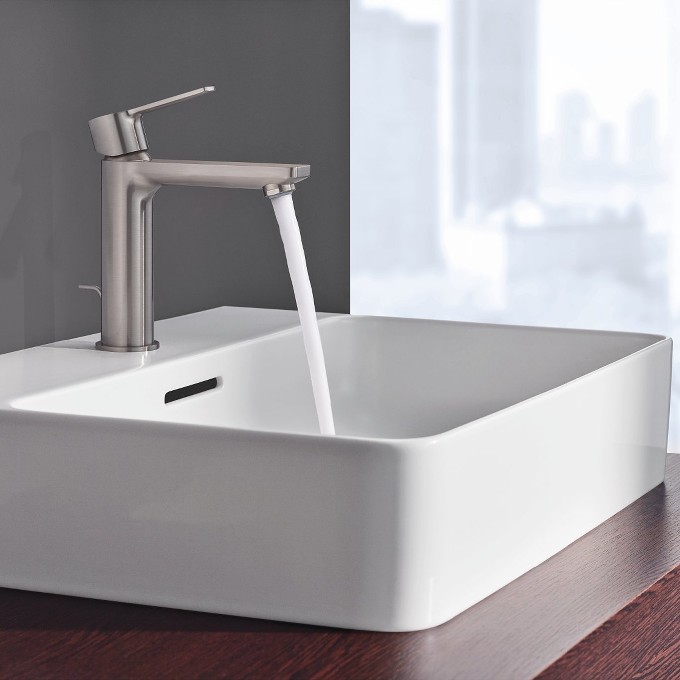 GROHE LINEARE SERVANTBATTERI M/OPPLØFTSVENTIL SUPERSTEEL GROHE LINEARE SERVANTBATTERI M/OPPLØFTSVENTIL SUPERSTEEL