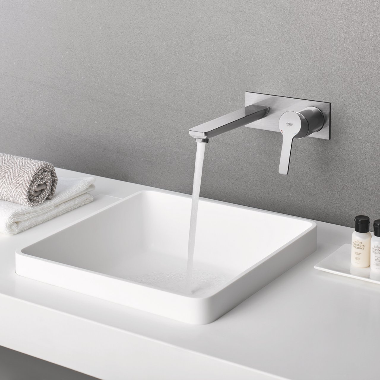 GROHE LINEARE 2-HULLS SERVANTBATTERI L SUPERSTEEL